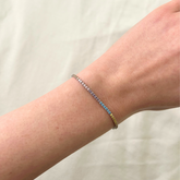 Pastel Color Colourful Sterling Silver Tennis Bracelet